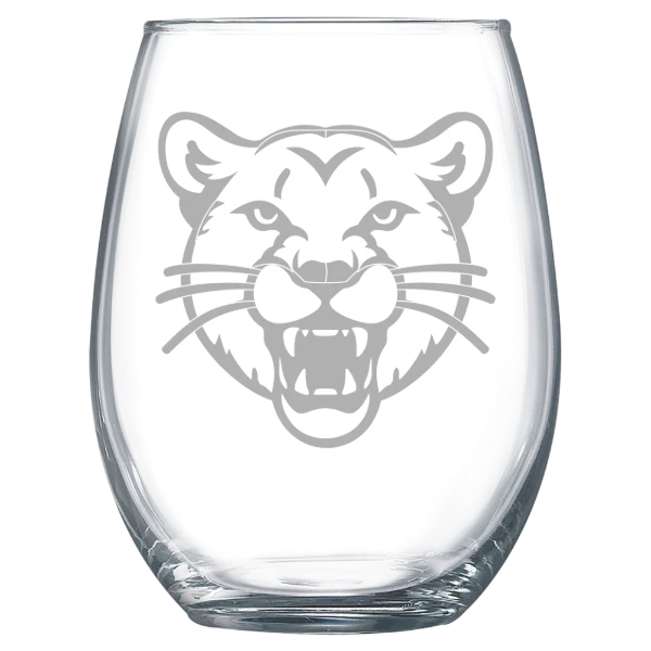 University of Pittsburgh, Johnstown Polar Camel 15 oz. Stemless Wine Glass