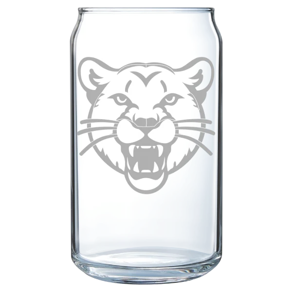 University of Pittsburgh, Johnstown Polar Camel 16 oz. Can Glass