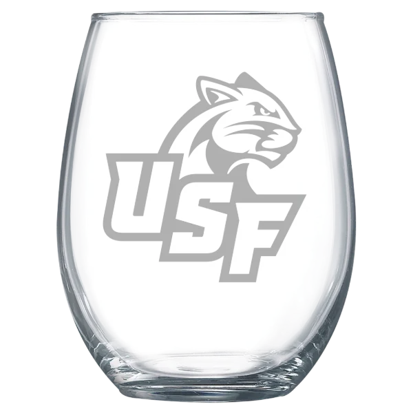 University of Sioux Falls Polar Camel 15 oz. Stemless Wine Glass