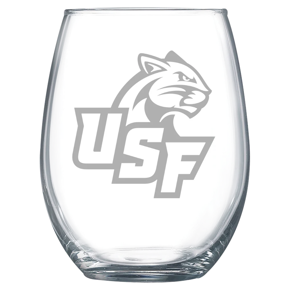 University of Sioux Falls Polar Camel 15 oz. Stemless Wine Glass