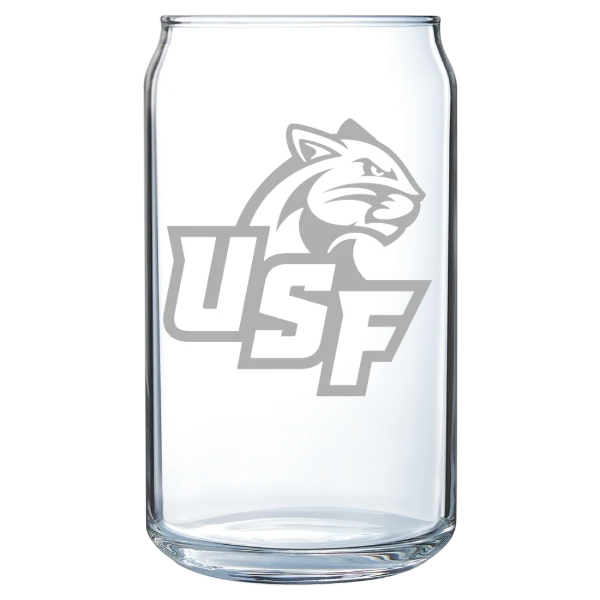 University of Sioux Falls Polar Camel 16 oz. Can Glass