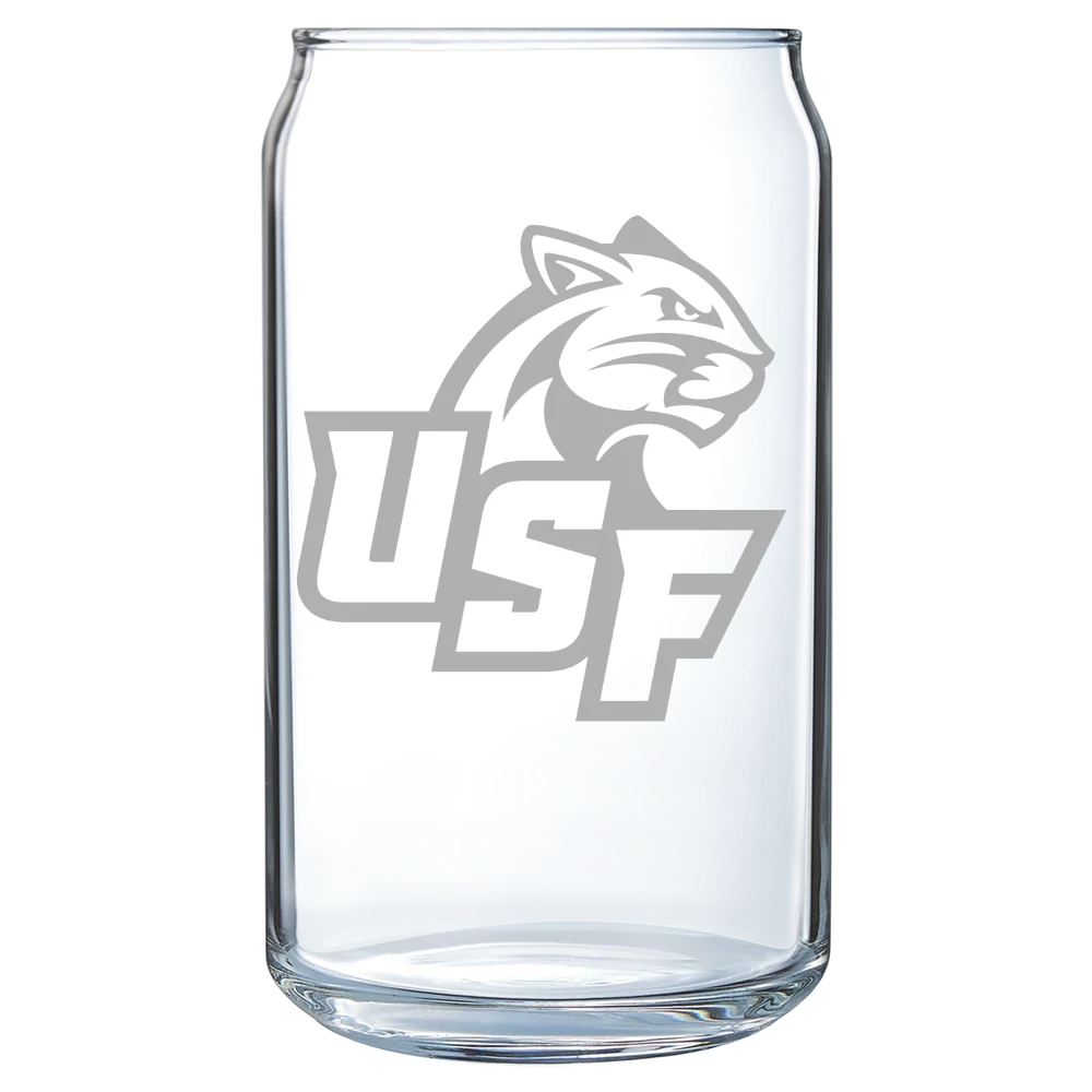 University of Sioux Falls Polar Camel 16 oz. Can Glass