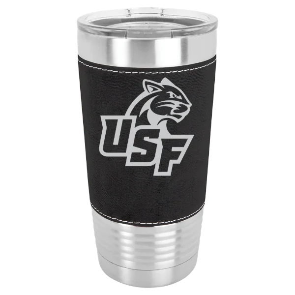 University of Sioux Falls Polar Camel 20 oz. Leatherette Grip Tumbler with Standard Lid