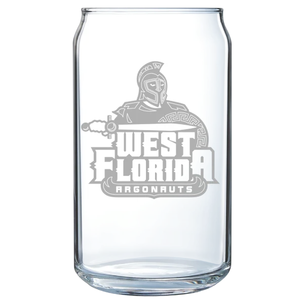 University of West Florida Polar Camel 16 oz. Can Glass