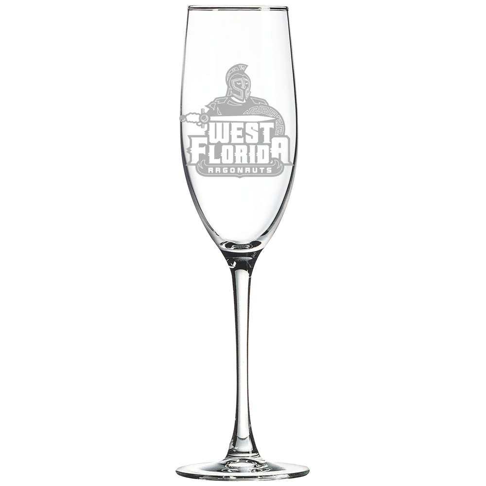 University of West Florida Polar Camel 8 oz. Champagne Flute