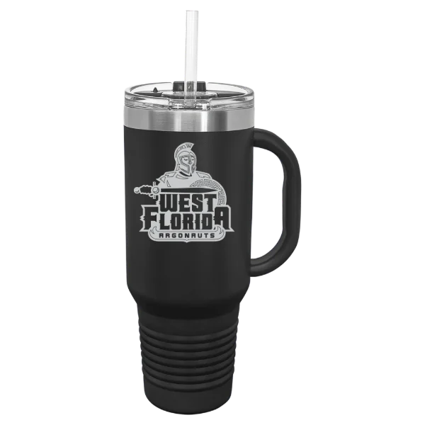 University of West Florida Polar Camel 40 oz. Travel Mug with Snap Lid & Straw