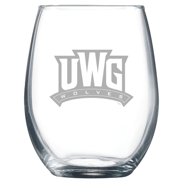 University of West Georgia Polar Camel 9 oz. Stemless Wine Glass