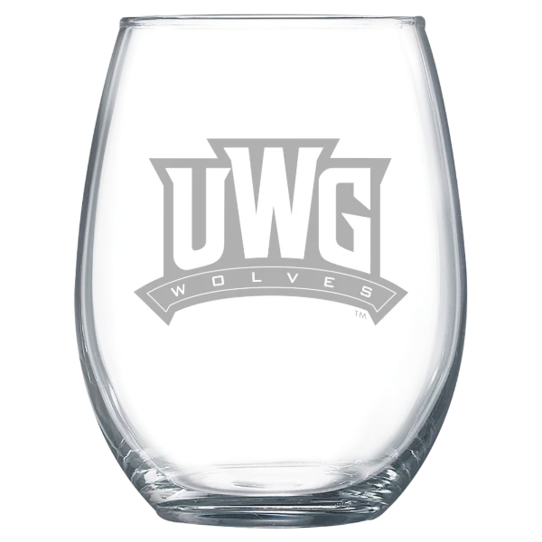 University of West Georgia Polar Camel 15 oz. Stemless Wine Glass