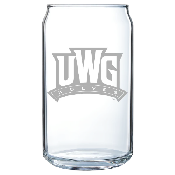 University of West Georgia Polar Camel 16 oz. Can Glass
