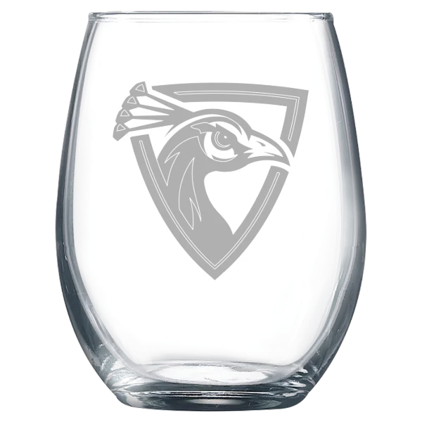 Upper Iowa University Polar Camel 9 oz. Stemless Wine Glass
