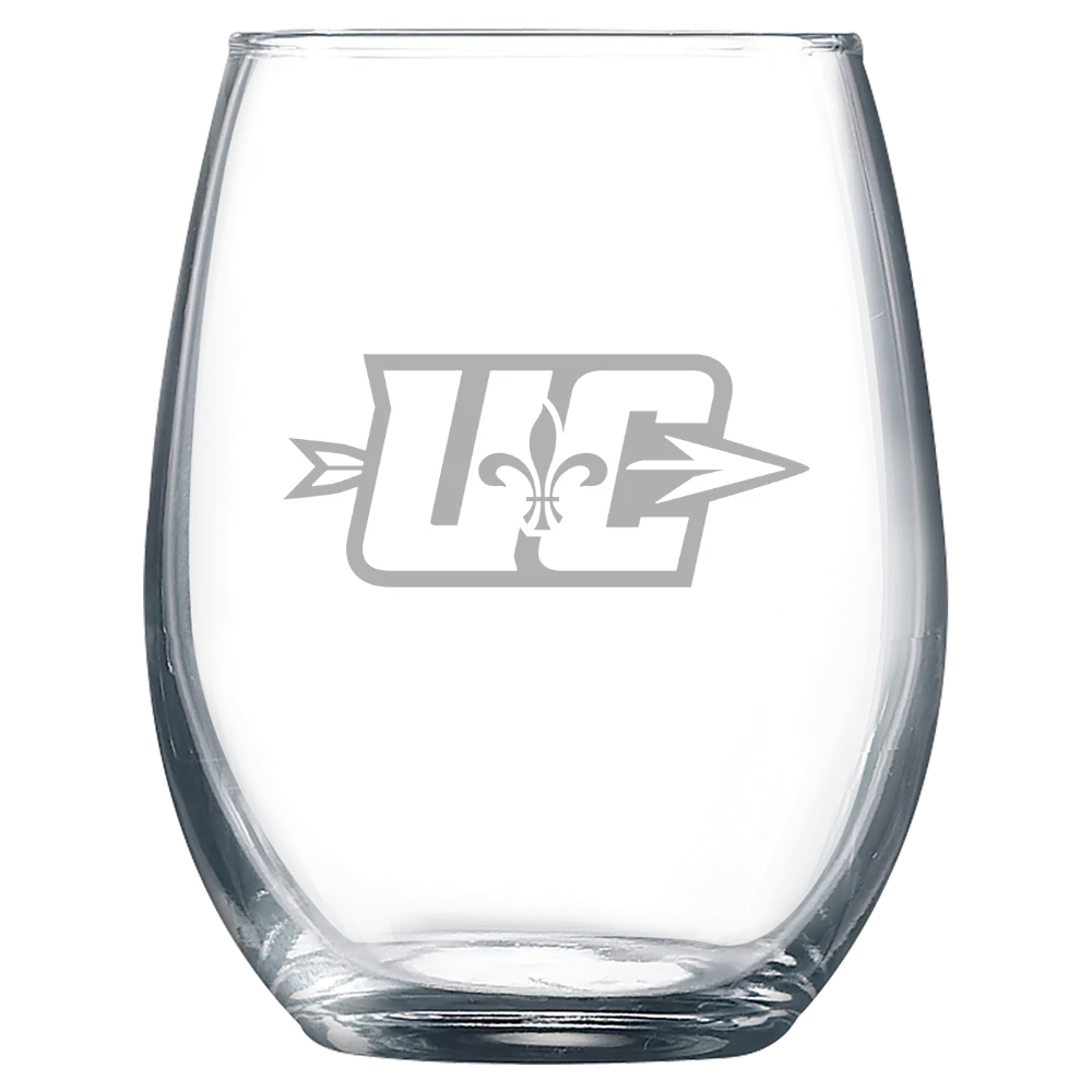 Ursuline College Polar Camel 9 oz. Stemless Wine Glass