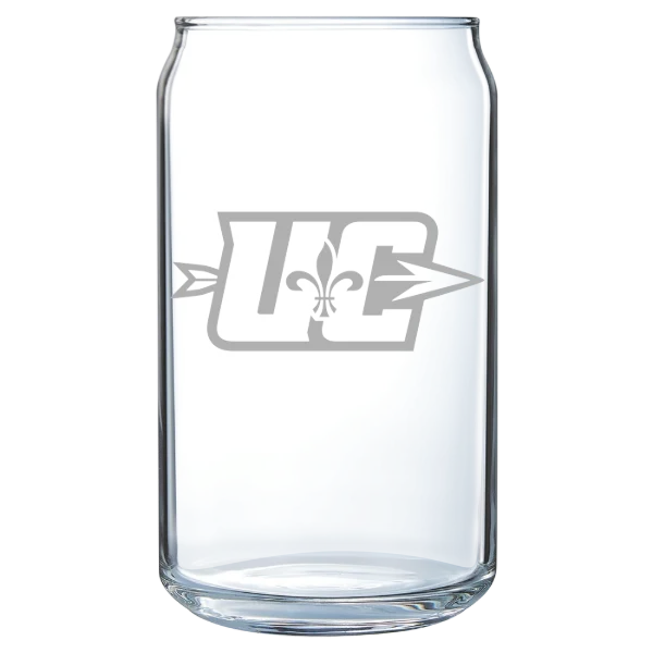 Ursuline College Polar Camel 16 oz. Can Glass