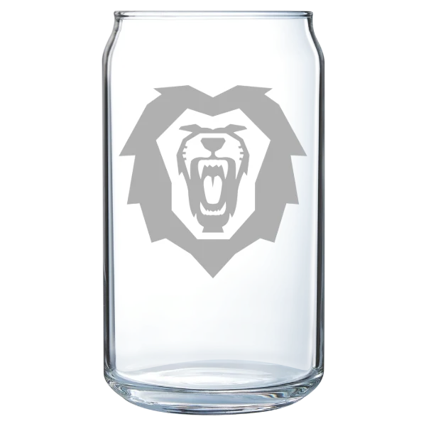 Vanguard University Polar Camel 16 oz. Can Glass