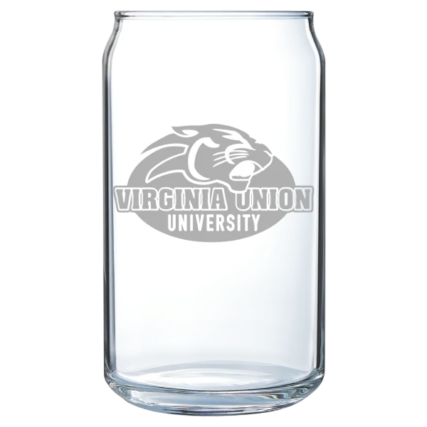 Virginia Union University Polar Camel 16 oz. Can Glass
