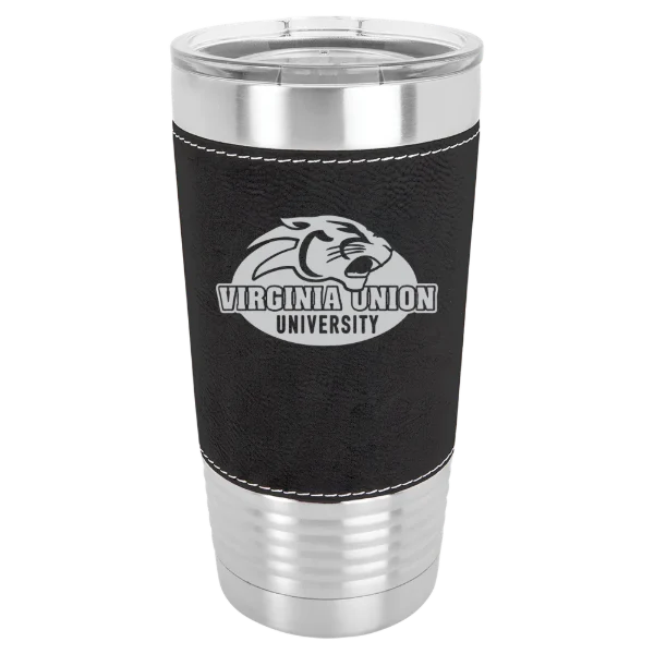 Virginia Union University Polar Camel 20 oz. Leatherette Grip Tumbler with Standard Lid