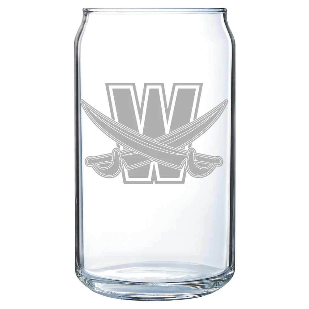 Walsh University Polar Camel 16 oz. Can Glass
