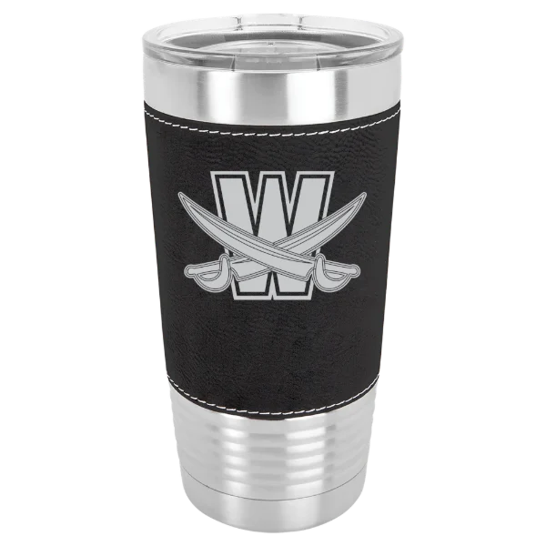 Walsh University Polar Camel 20 oz. Leatherette Grip Tumbler with Standard Lid