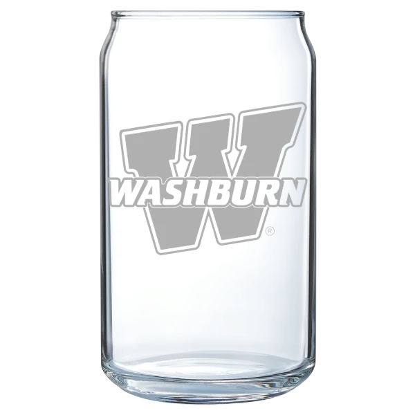 Washburn University Polar Camel 16 oz. Can Glass