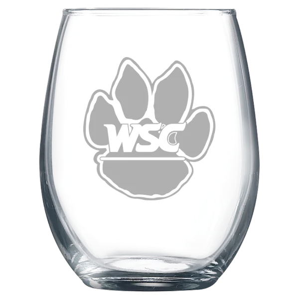 Wayne State College (Nebraska) Polar Camel 9 oz. Stemless Wine Glass