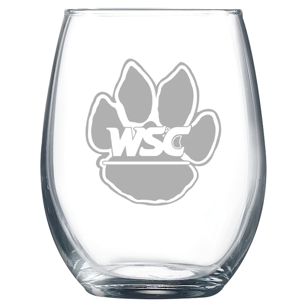 Wayne State College (Nebraska) Polar Camel 9 oz. Stemless Wine Glass