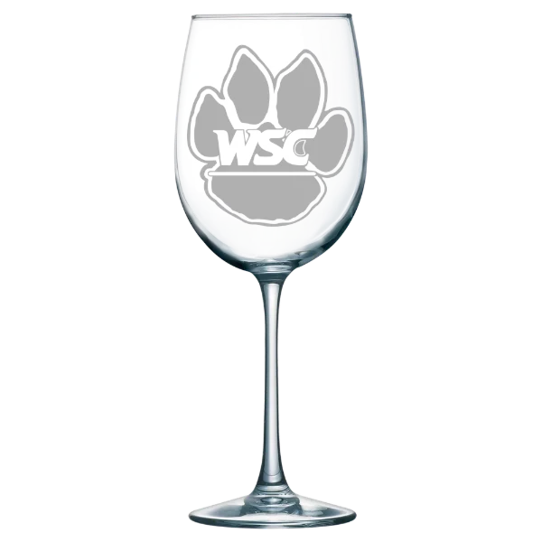 Wayne State College (Nebraska) Polar Camel 19 oz. Wine Glass
