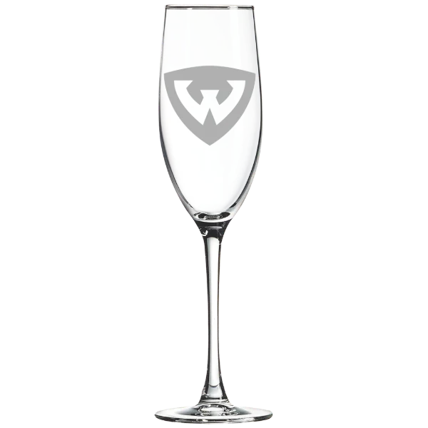 Wayne State University (Michigan) Polar Camel 8 oz. Champagne Flute