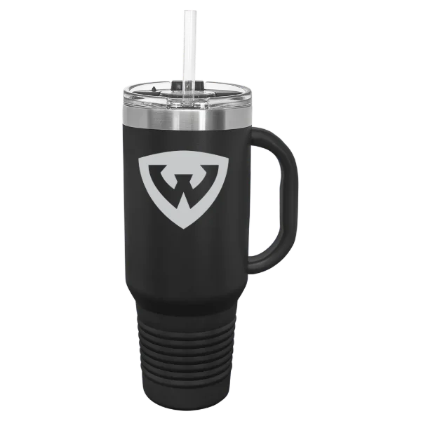 Wayne State University (Michigan) Polar Camel 40 oz. Travel Mug with Snap Lid & Straw