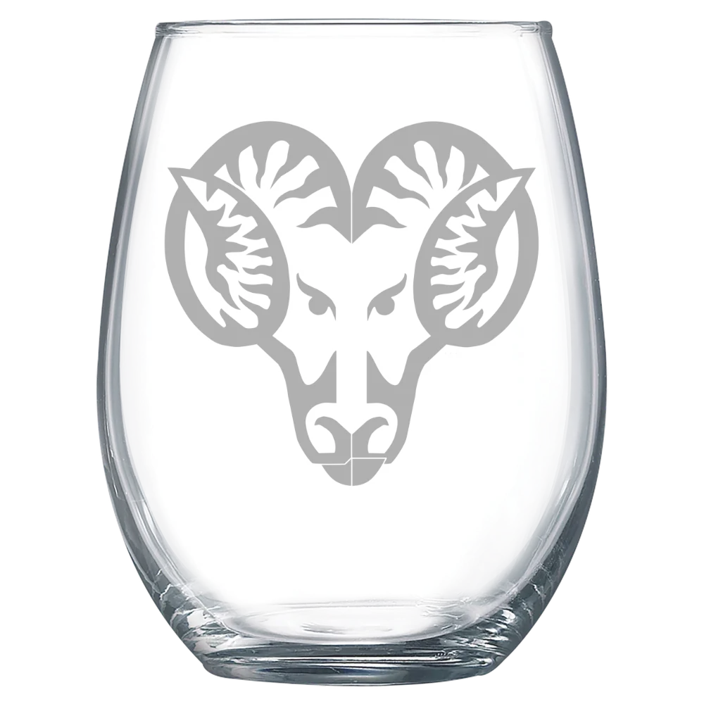 West Chester University of Pennsylvania Polar Camel 15 oz. Stemless Wine Glass