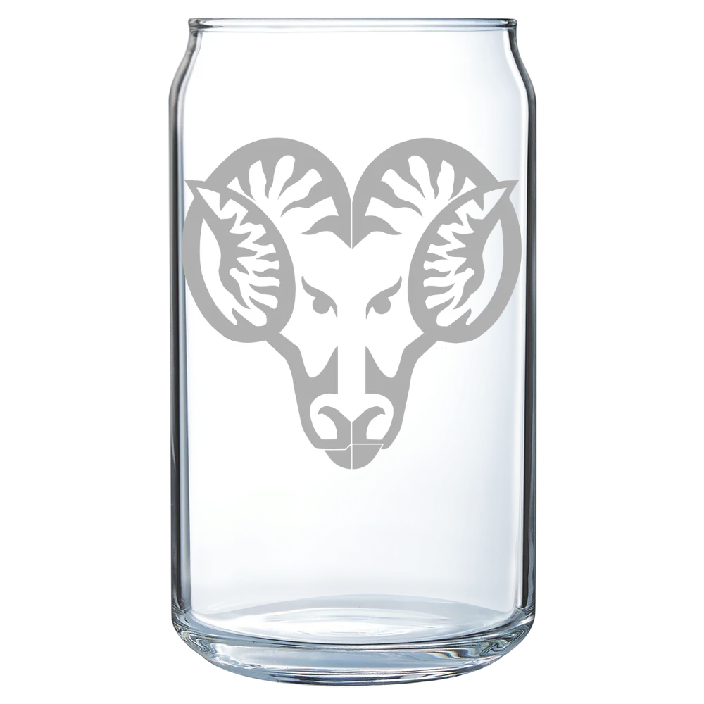 West Chester University of Pennsylvania Polar Camel 16 oz. Can Glass