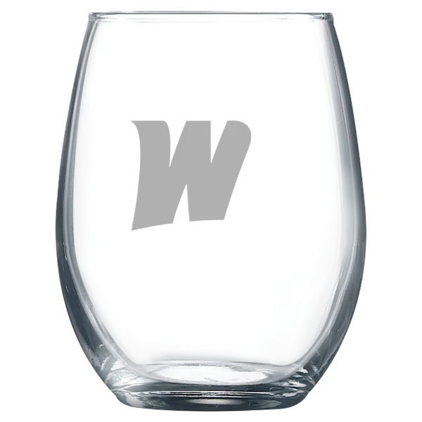 West Liberty University Polar Camel 9 oz. Stemless Wine Glass