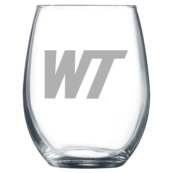 West Texas A&M University Polar Camel 9 oz. Stemless Wine Glass