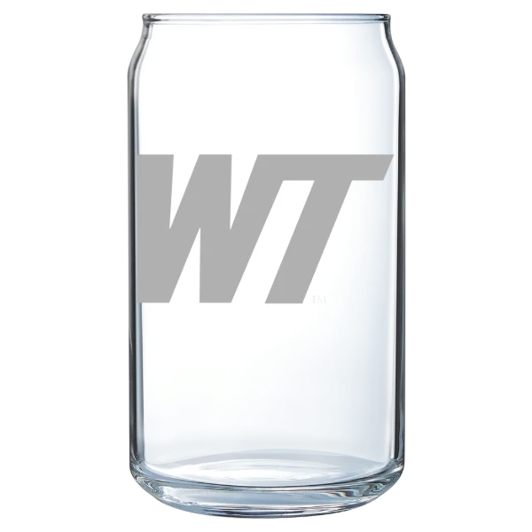 West Texas A&M University Polar Camel 16 oz. Can Glass