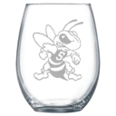 West Virginia State University Polar Camel 15 oz. Stemless Wine Glass