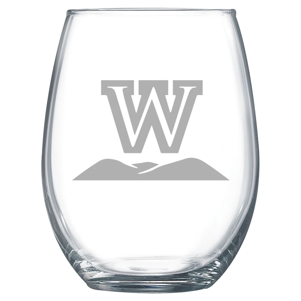 West Virginia Wesleyan College Polar Camel 15 oz. Stemless Wine Glass
