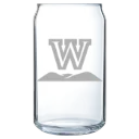 West Virginia Wesleyan College Polar Camel 16 oz. Can Glass