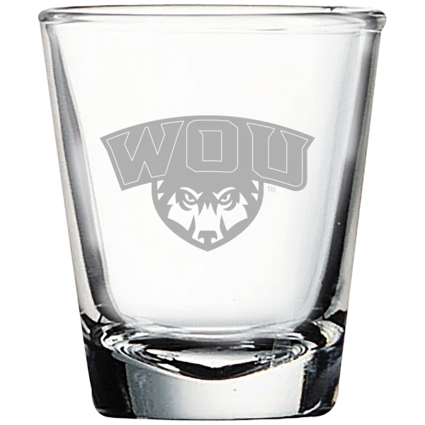 Western Oregon University Polar Camel 1.7 oz. Shot Glass