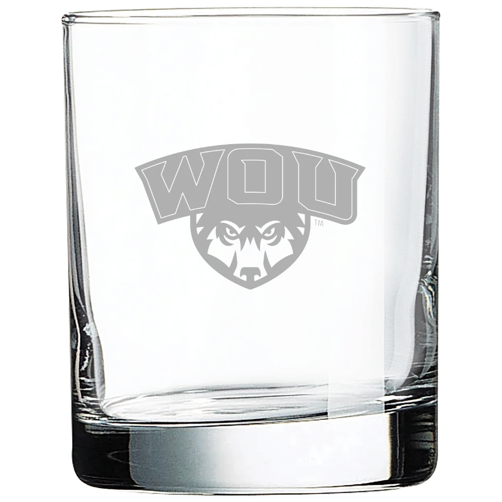 Western Oregon University Polar Camel 10 1/2 oz. On The Rocks Glass