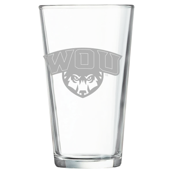 Western Oregon University Polar Camel 16 oz. Pint Mixing Glass