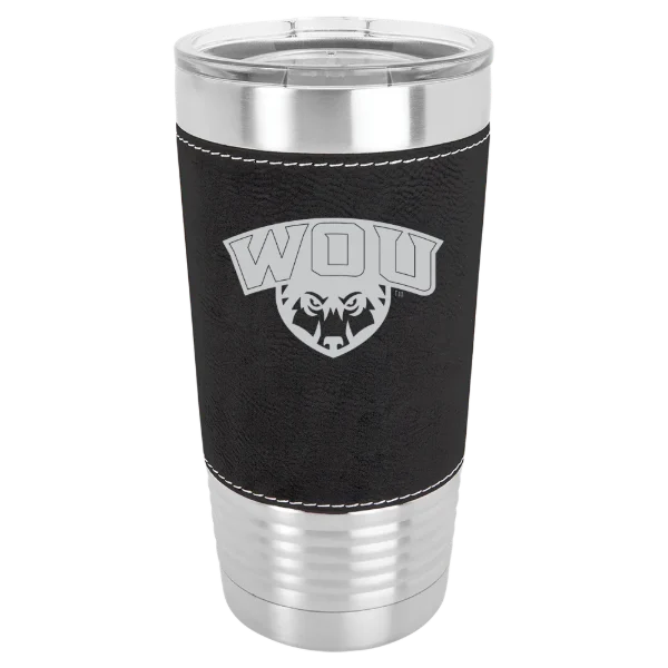 Western Oregon University Polar Camel 20 oz. Leatherette Grip Tumbler with Standard Lid