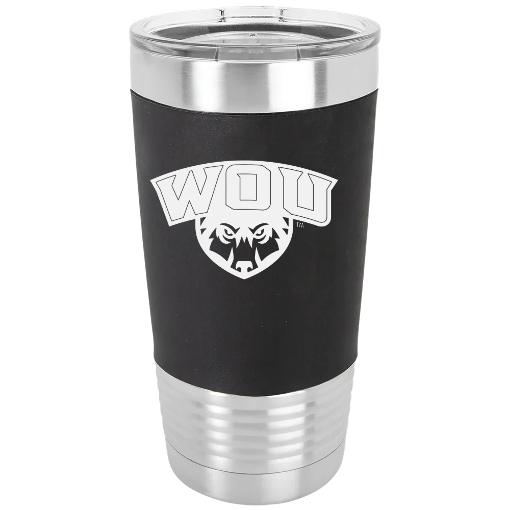 Western Oregon University Polar Camel 20 oz. Silicone Grip Tumbler with Standard Lid