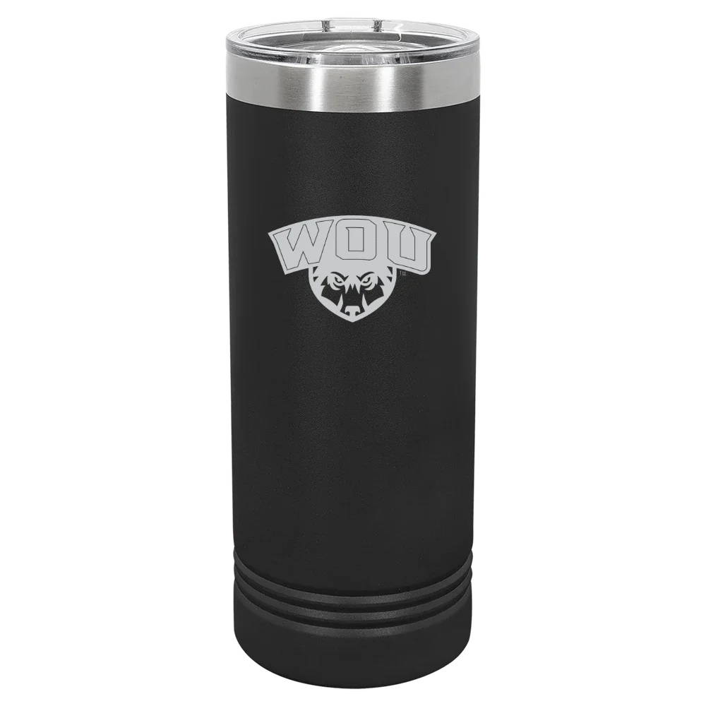 Western Oregon University Polar Camel 22 oz. Skinny Tumbler with Slider Lid