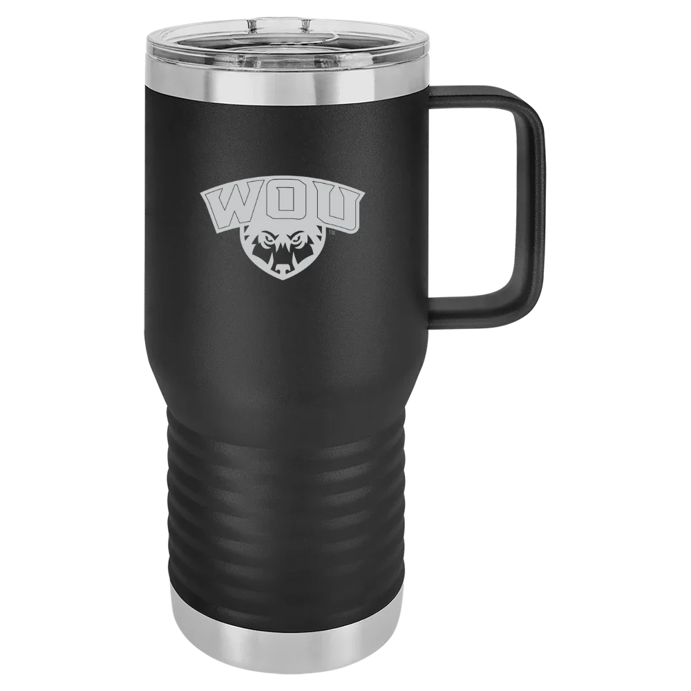 Western Oregon University Polar Camel 20 oz. Travel Mug with Slider Lid