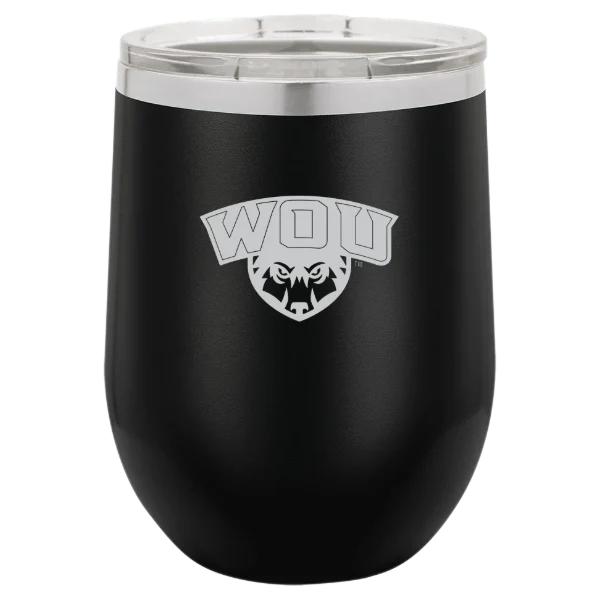Western Oregon University Polar Camel 12 oz. Stemless Wine Tumbler