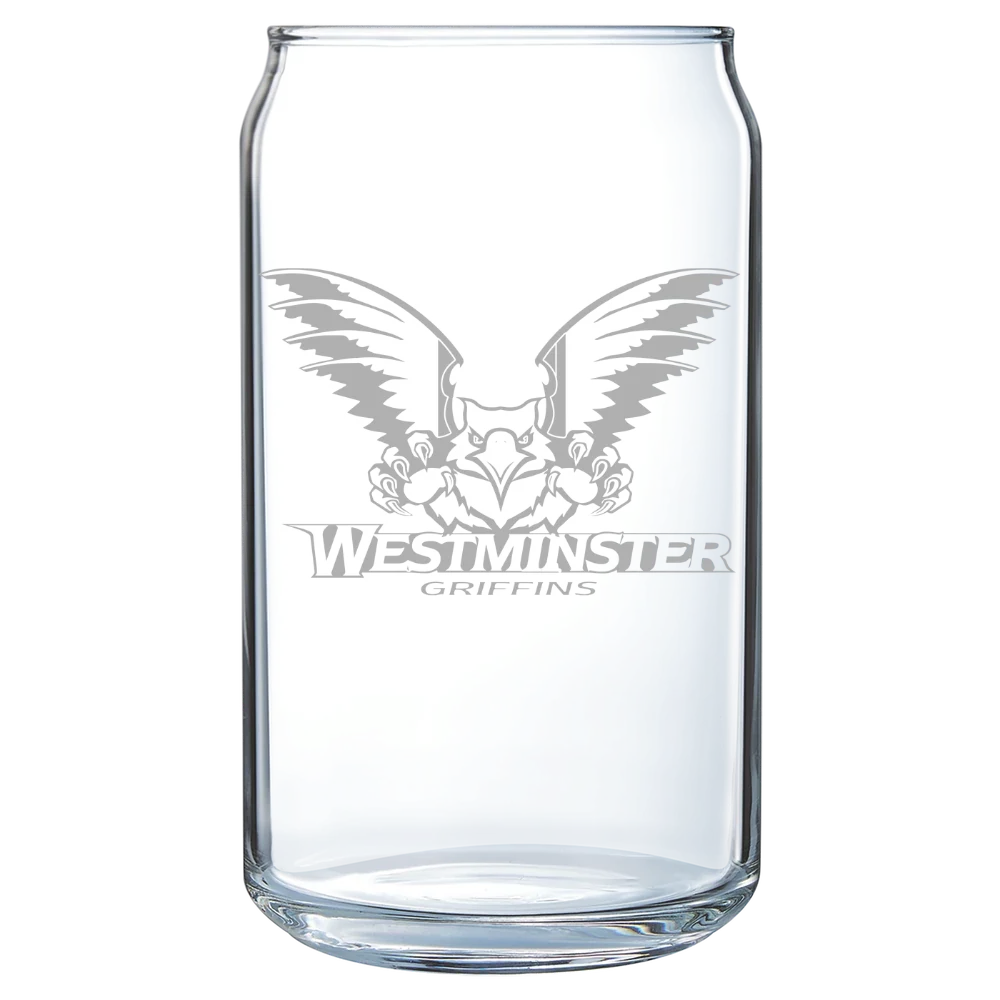 Westminster University (Utah) Polar Camel 16 oz. Can Glass