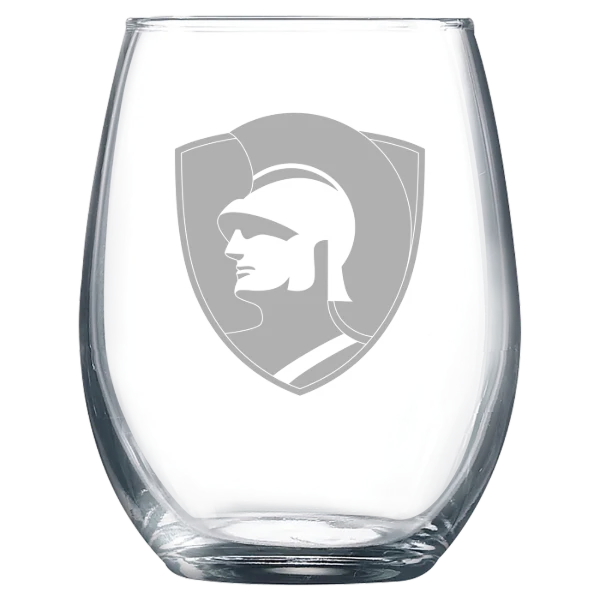 Westmont College Polar Camel 9 oz. Stemless Wine Glass
