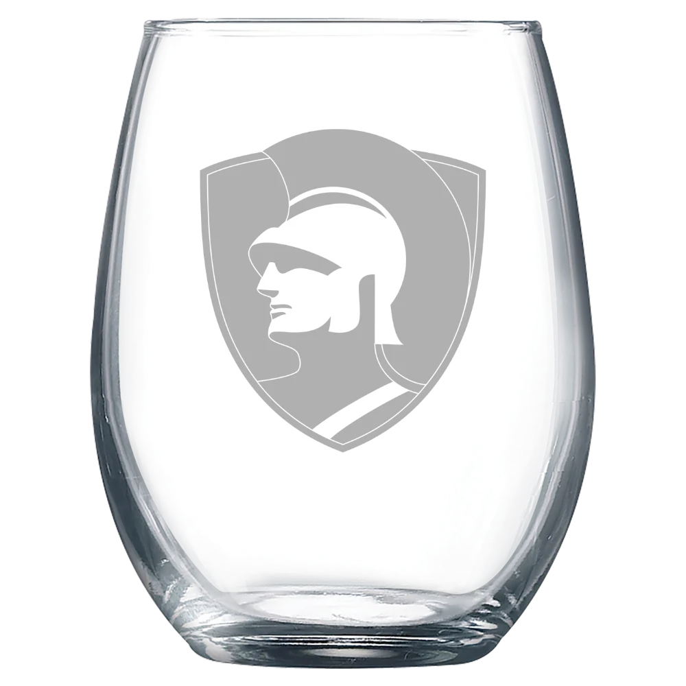 Westmont College Polar Camel 9 oz. Stemless Wine Glass