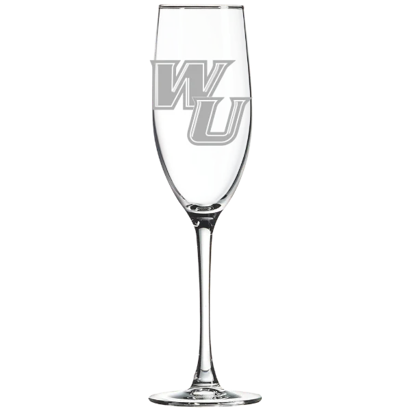 Wilmington University (Delaware) Polar Camel 8 oz. Champagne Flute