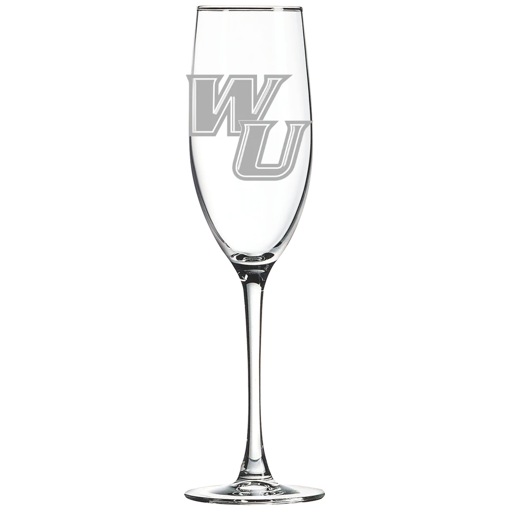 Wilmington University (Delaware) Polar Camel 8 oz. Champagne Flute