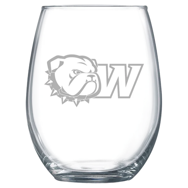 Wingate University Polar Camel 15 oz. Stemless Wine Glass