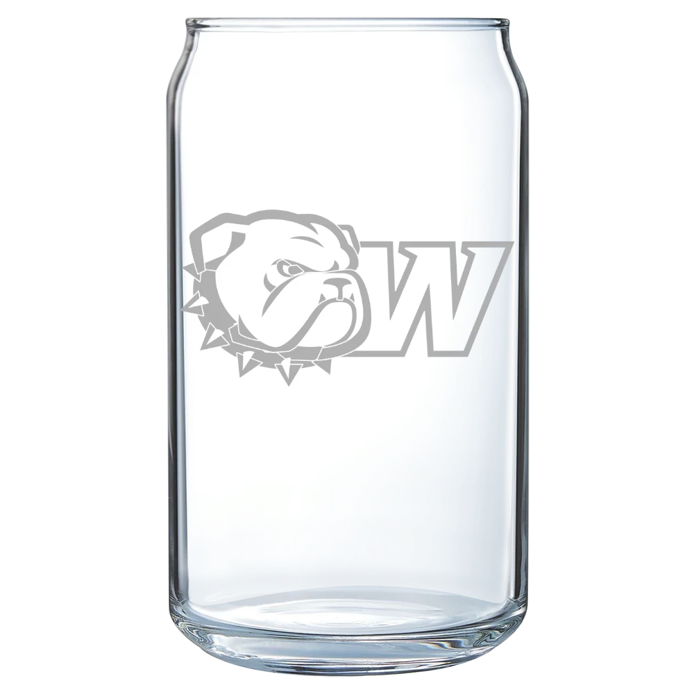 Wingate University Polar Camel 16 oz. Can Glass